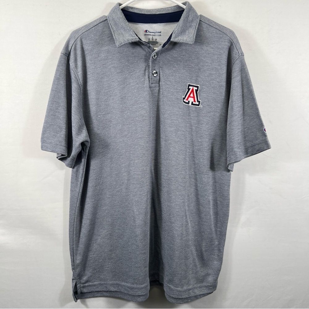 Champion Arizona Wildcats Heather Gray Polo with Embroidered Logo 0863